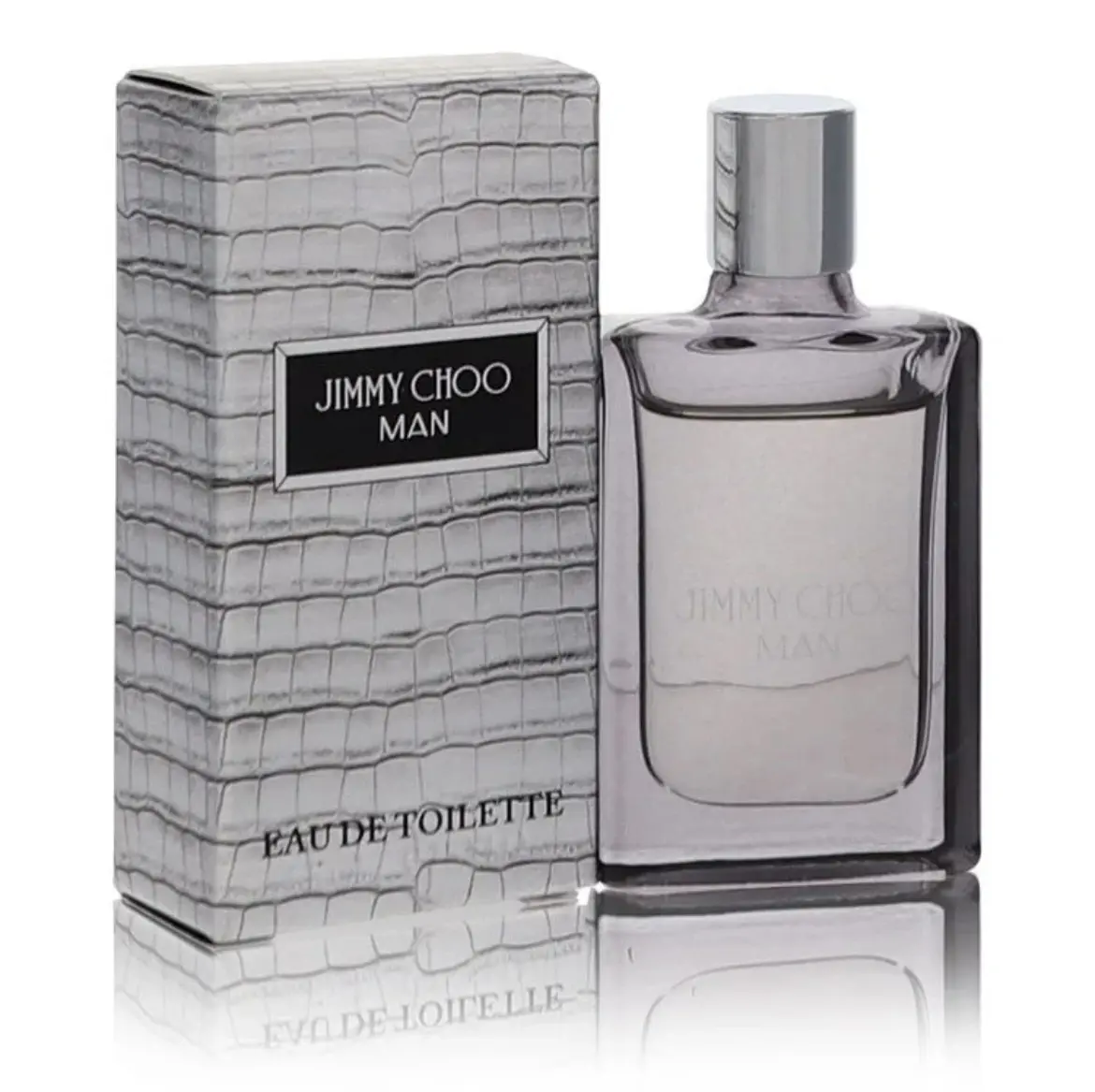 Bottle and box of Jimmy Choo Man Eau de Toilette fragrance.