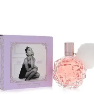 Elegant pink perfume bottle with a vintage-style box.