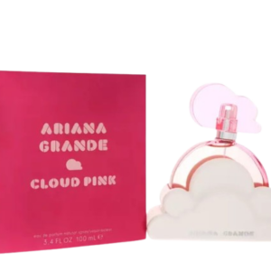 Ariana Grande Cloud Pink perfume with pink bottle and matching box.