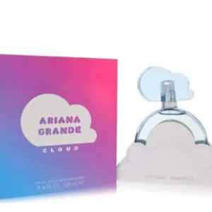 Ariana Grande's Cloud perfume bottle and packaging.