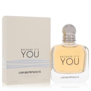 A bottle of Because It's You perfume with its box.